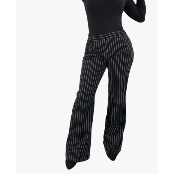 Express Pants & Jumpsuits Express Pin Striped Editor Pants Black